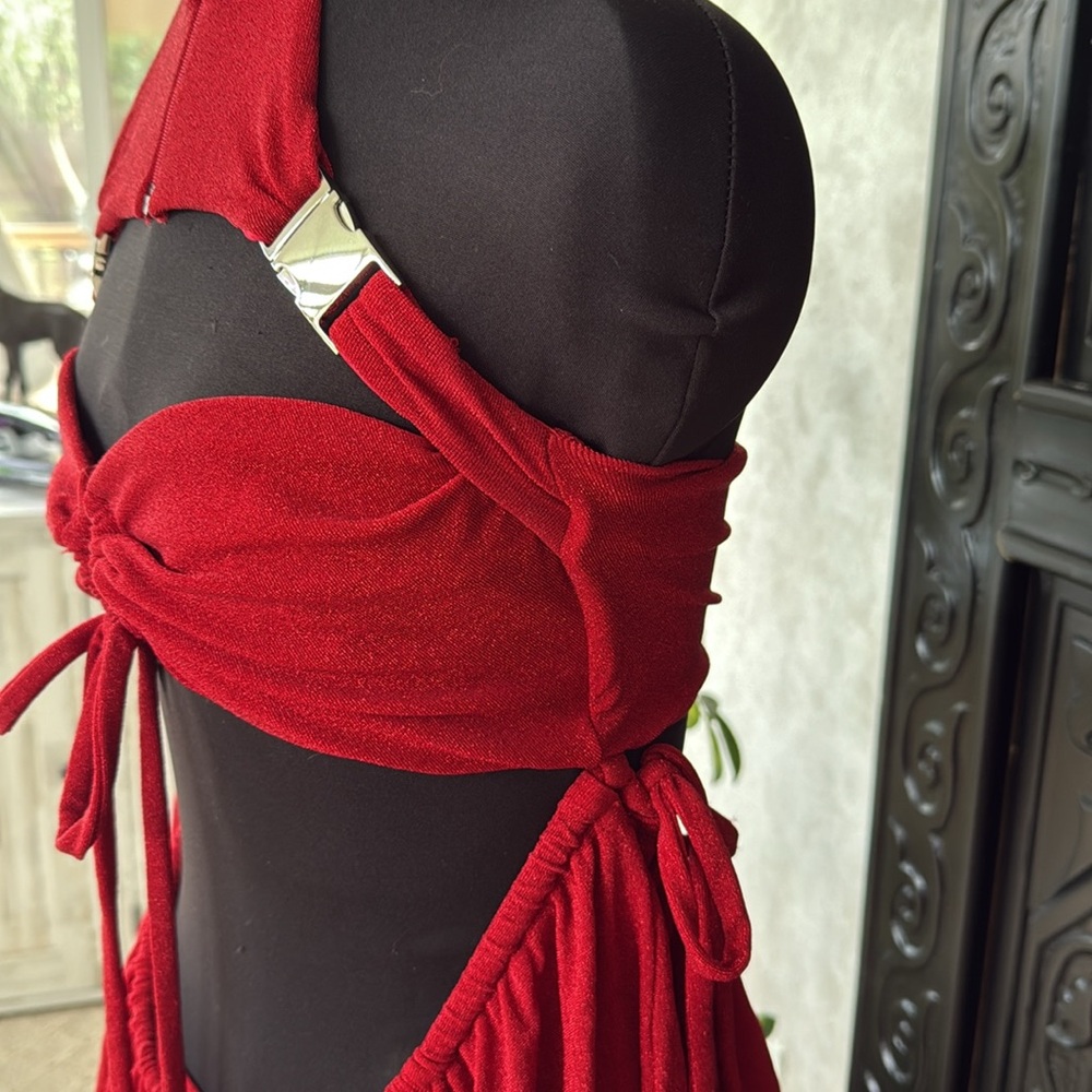 Red Fairy Goddess Rave Set - Picture 4 of 14